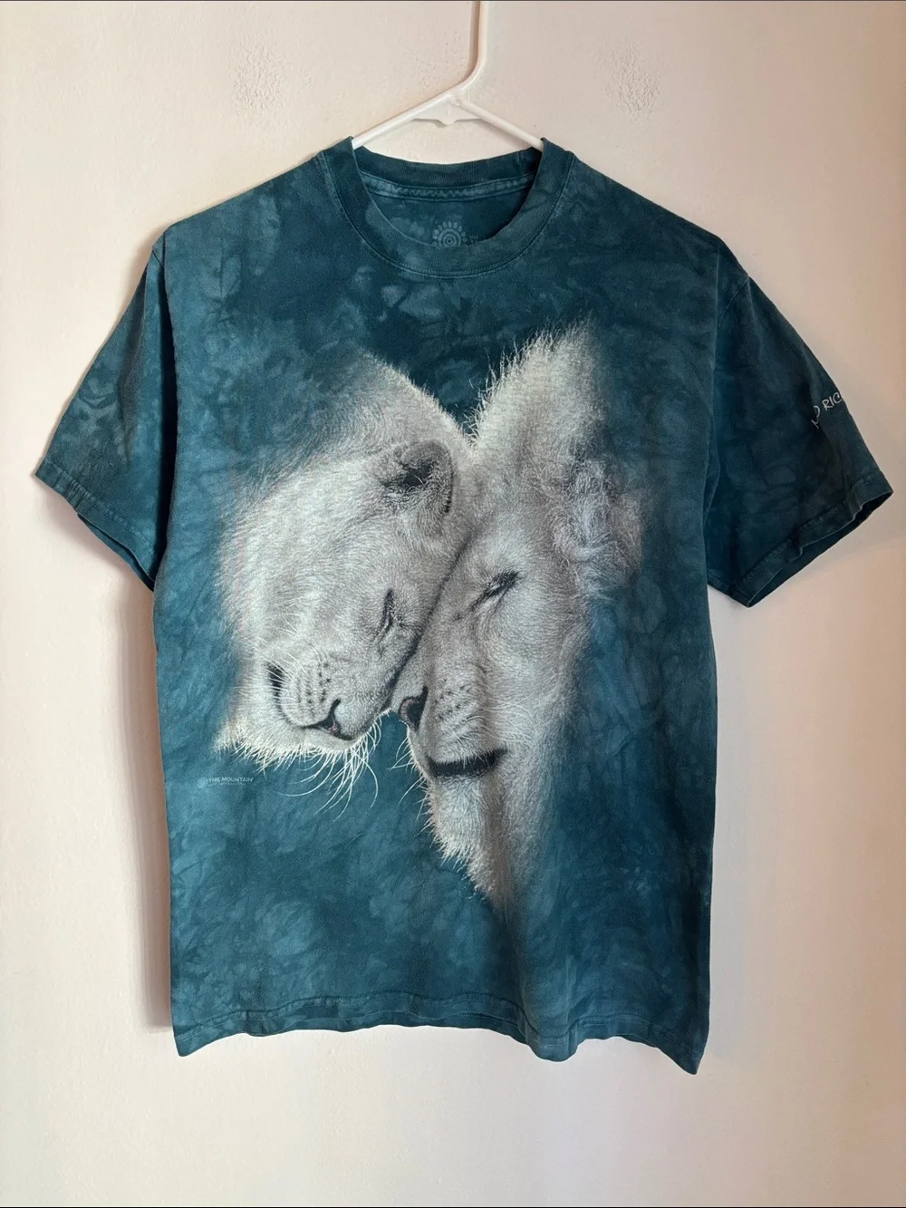 The Mountain vintage AOP Tie-Dye Lion Couple white bengal tiger Tee t-shirts MD